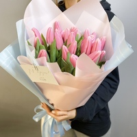 21 рожевий тюльпан